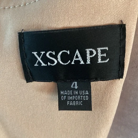 XSCAPE size 4 stunning lace dress tan lining - Picture 10 of 13